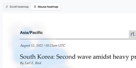 Mouse heatmap